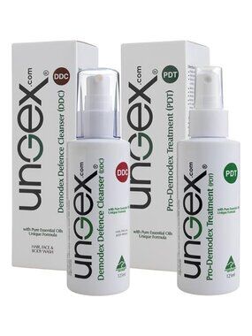 Ungex Demodex Acne Rosacea Cleanser & Treatment Premium Kit A2